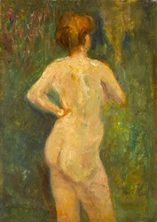 Nudo in piedi a 3/4 di lunghezza